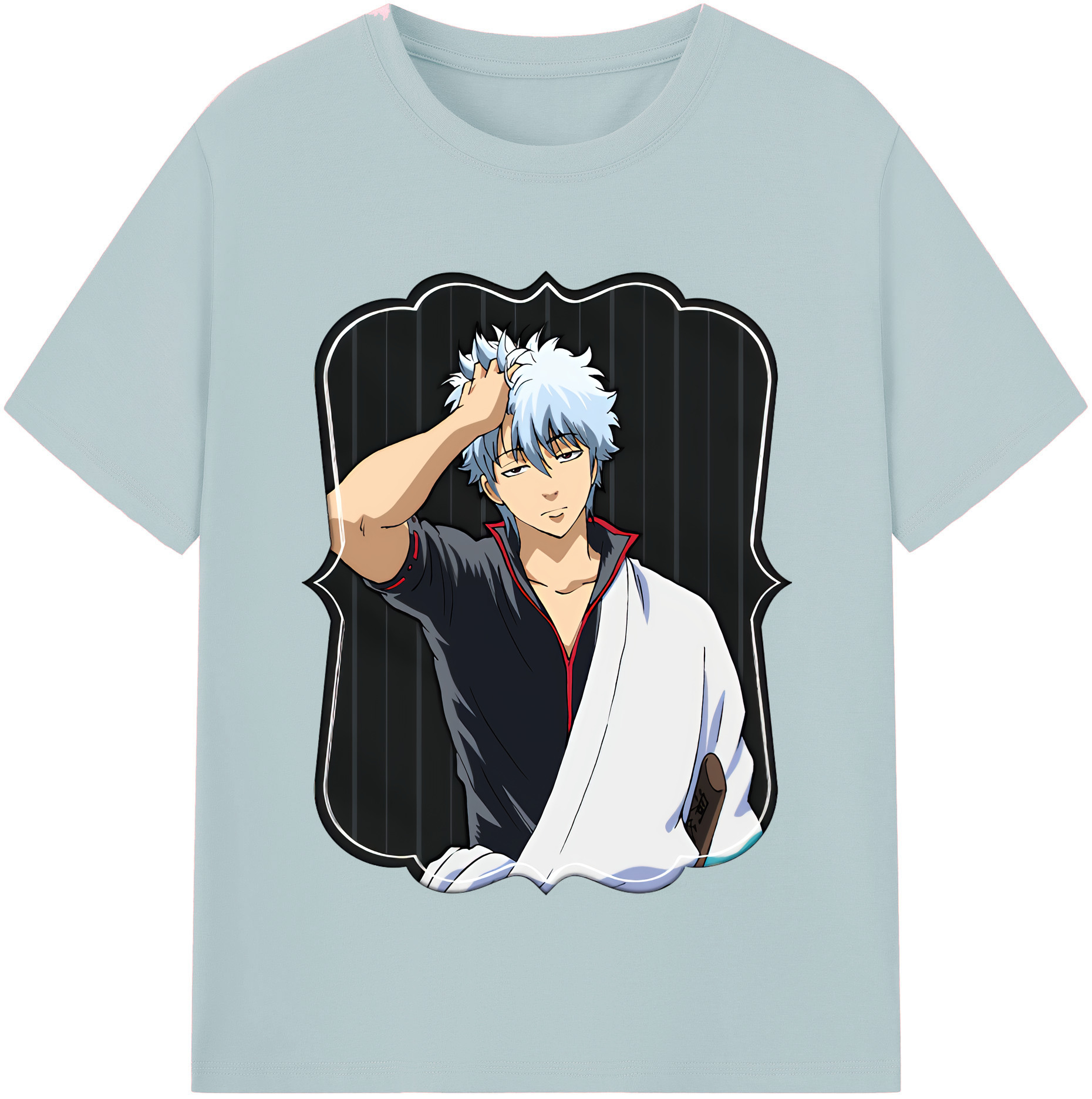 （画像用） ぎんたま 坂田銀時（さかたぎんとき） 神楽 志村新八（しむら しんぱち） GINTAMA Sakata Gintoki Kagura Shimura Shinpachi 綿100％半袖Tシャツ（フロントプリント）